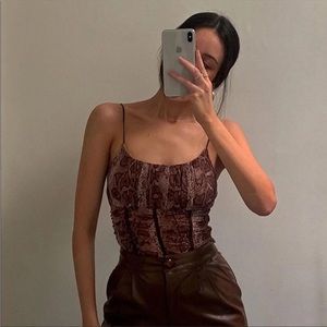 Princess polly snake corset crop